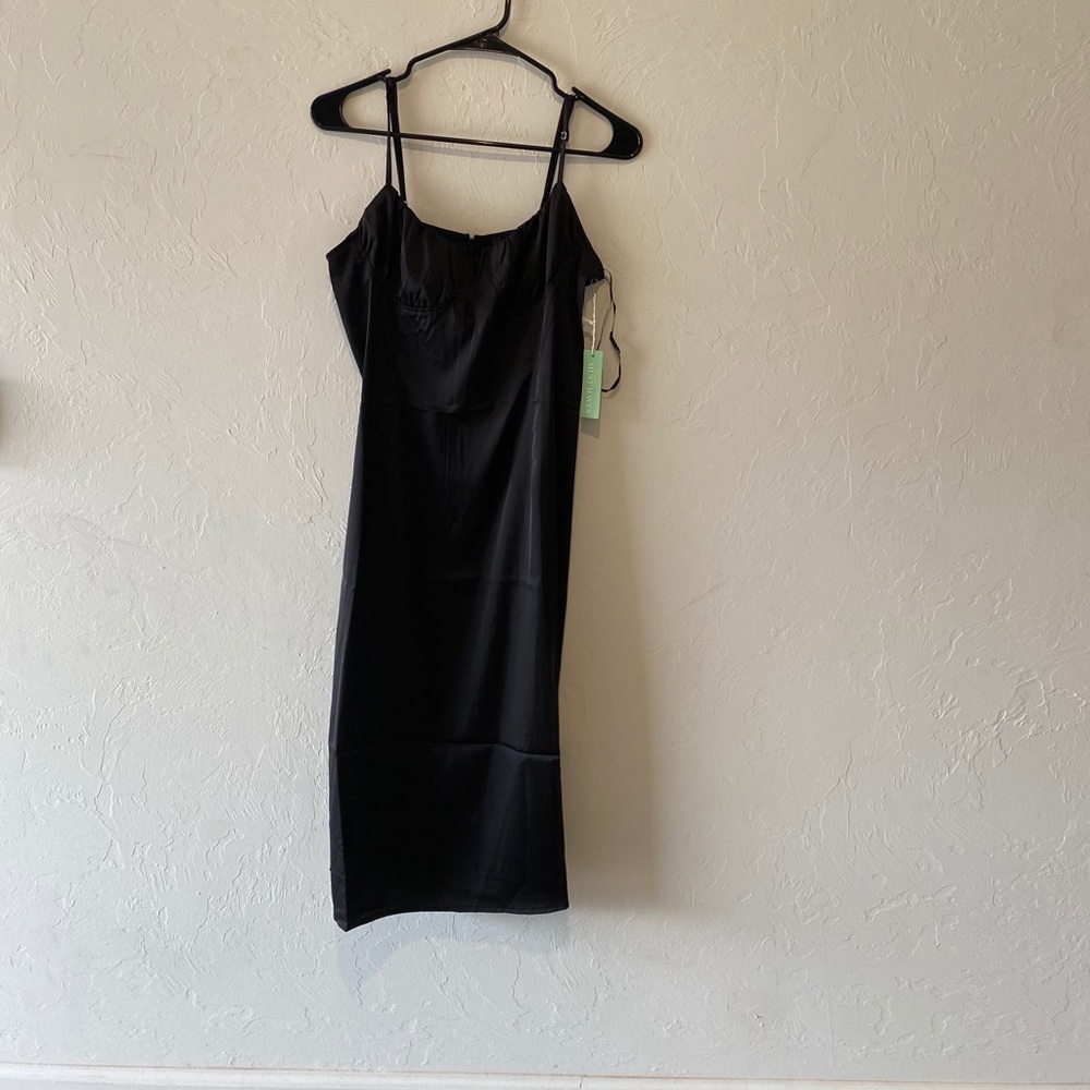 Forever 21 Black Slip midi dress size S NWT - Picture 5 of 11